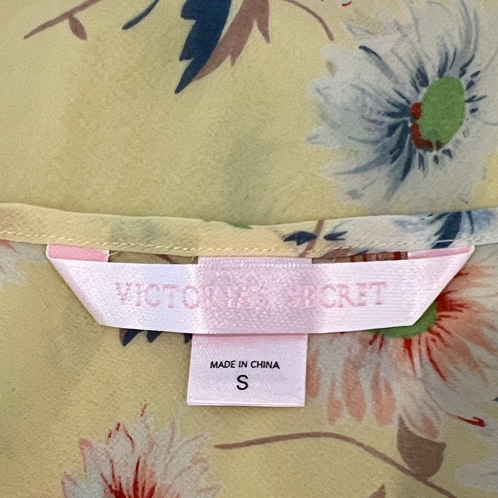 Victoria's Secret Yellow Floral Ruffle Sleepwear Nightgown - Picture 6 of 8